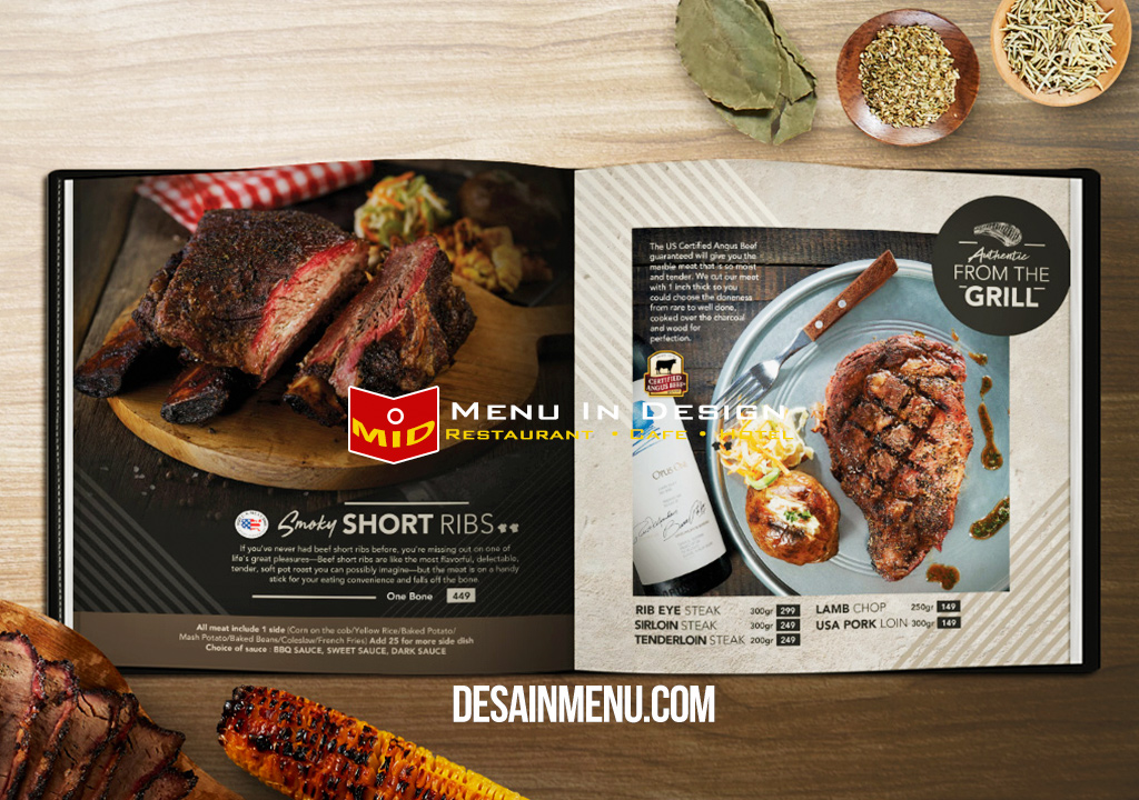 Desain Menu JR'S BBQ