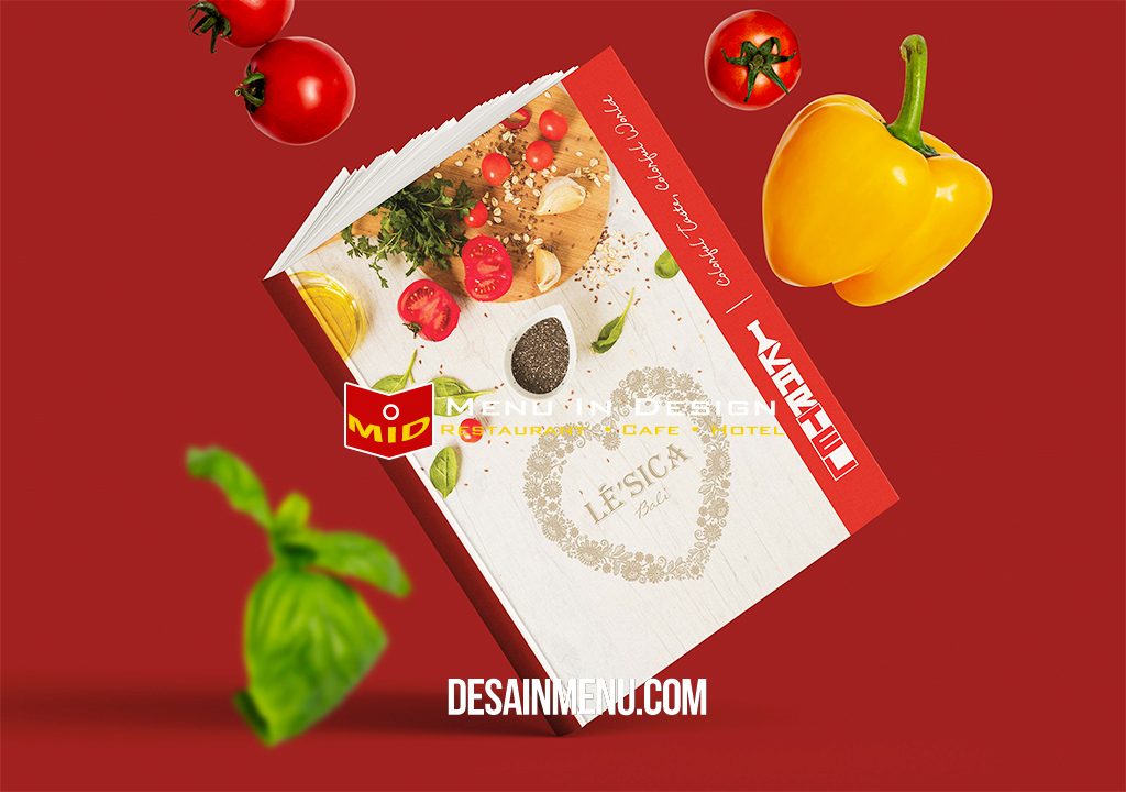 desain buku menu restoran, lesica cartel
