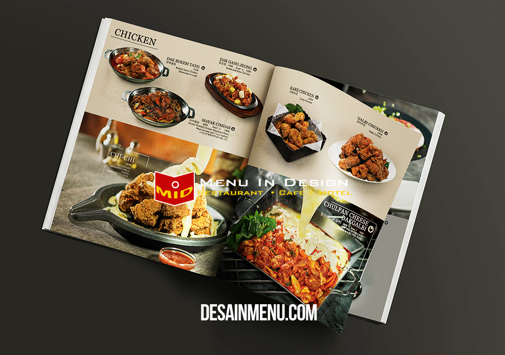  desain menu restoran  Korea